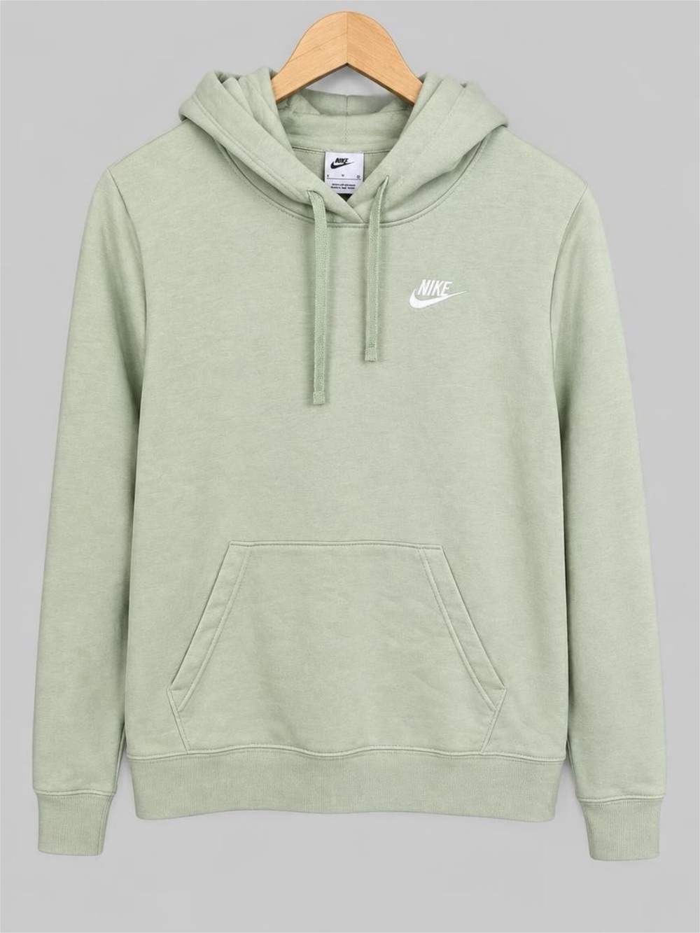 Nike Men's Light Green Pullover Hoodie - S